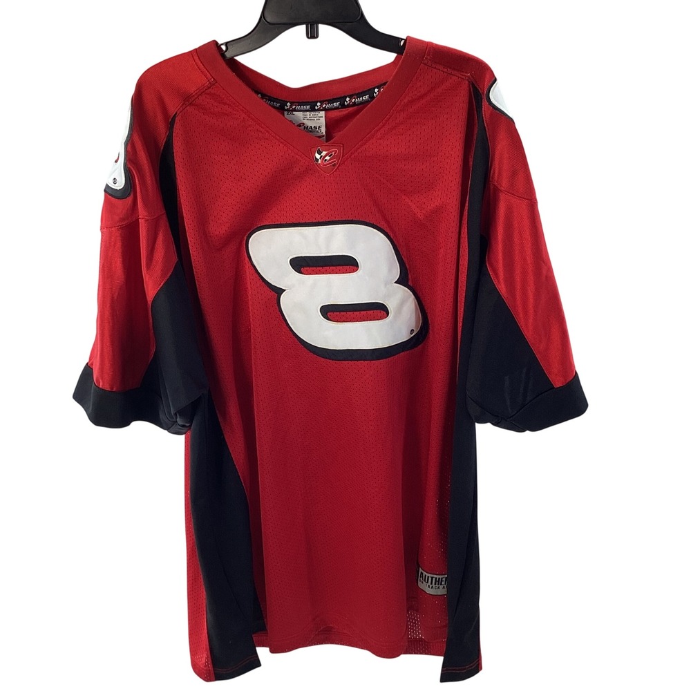 Chase Authentics Dale Earnhardt Jr 8 NASCAR‎ Racing Jersey Red Mens 2XL XXL Mesh